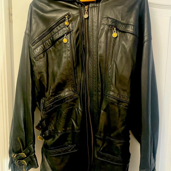 Versace Leather Black Jacket - Picture 6 of 6